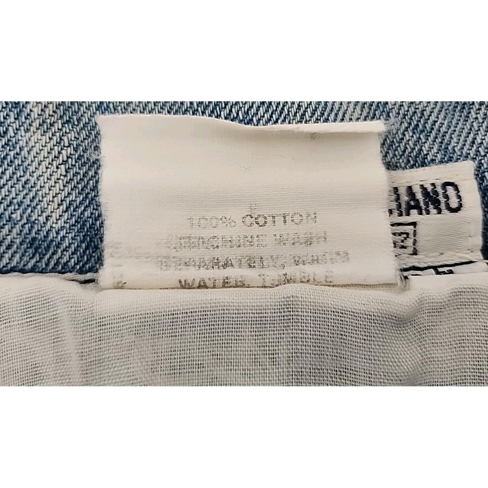 Vintage 80s Georges Marciano for GUESS? Womens Med Jean Jacket Triangle x2 Rare - Picture 11 of 16